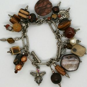 Chunky OOAK Artisan Bracelet w/Gemstones